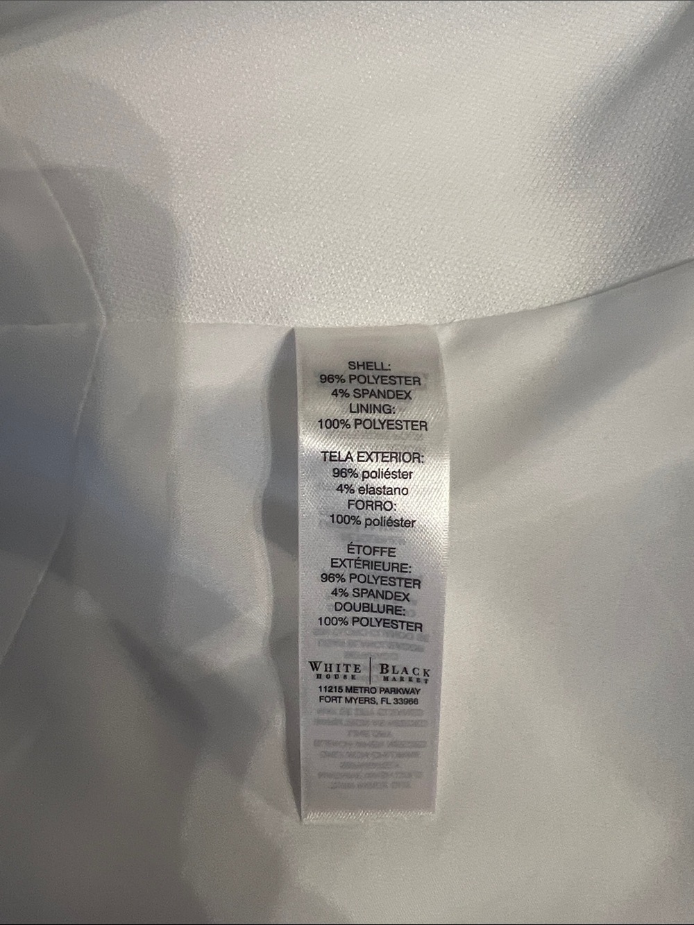 White House Black Market white summer one button blazer.  14 - Picture 5 of 5